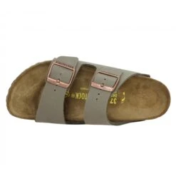 BIRKENSTOCK Arizona Birko Flor Nubuck Femme Stone -Magasin De Chaussures De Mode birkenstock arizona birko flor nubuck femme stone 5
