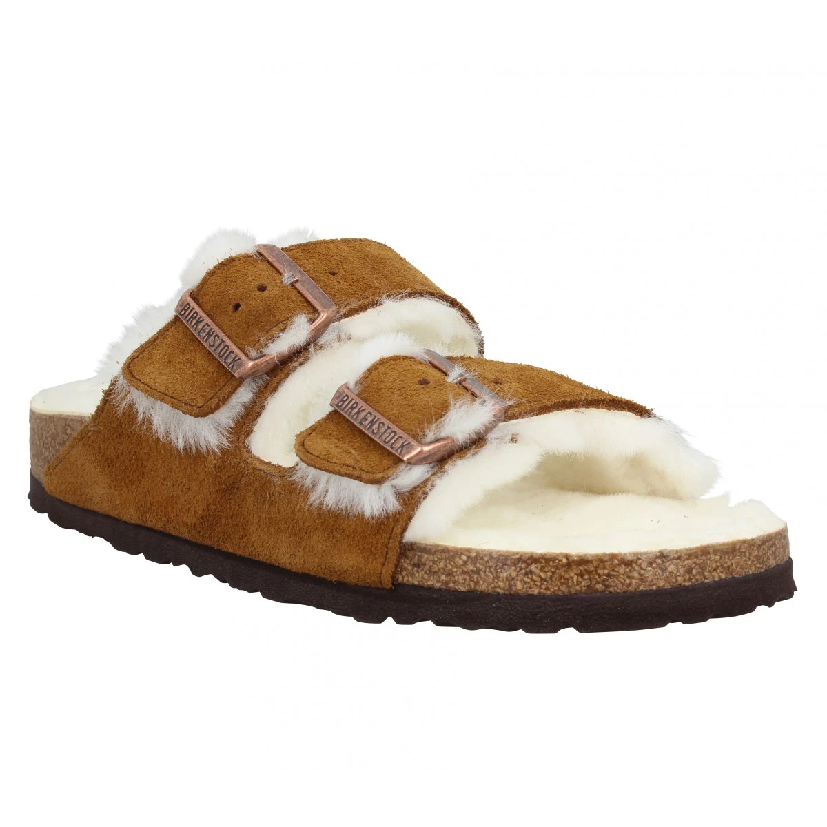 BIRKENSTOCK Arizona Shearling Narrow Fit Suede Homme Mink 3 BIRKENSTOCK Arizona Shearling Narrow Fit Suede Homme Mink