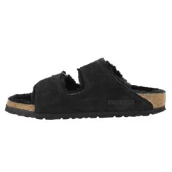 BIRKENSTOCK Arizona Shearling Suede Femme Noir -Magasin De Chaussures De Mode birkenstock arizona shearling suede femme noir 4
