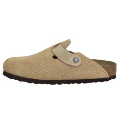 BIRKENSTOCK Boston Suede Emboss Dots Femme Beige -Magasin De Chaussures De Mode birkenstock boston suede emboss dots femme beige 4