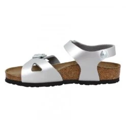 BIRKENSTOCK Rio Birko Flor Metallic Enfant Argent -Magasin De Chaussures De Mode birkenstock rio birko flor metallic enfant argent 4