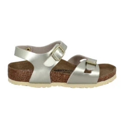 BIRKENSTOCK Rio Birko Flor Metallic Enfant Electric Gold Or -Magasin De Chaussures De Mode birkenstock rio birko flor metallic enfant electric gold or 2