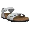 BIRKENSTOCK Rio Birko Flor Metallic Enfant Silver -Magasin De Chaussures De Mode birkenstock rio birko flor metallic enfant silver 1