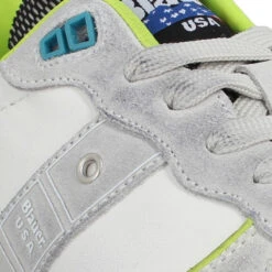 BLAUER Nash 01 Velours Toile Homme Blanc Gris -Magasin De Chaussures De Mode blauer nash 01 velours toile homme blanc gris 7