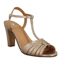 BOBBIES Daisy Cuir Lame Femme Or Sepia