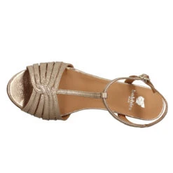 BOBBIES Daisy Cuir Lame Femme Or Sepia -Magasin De Chaussures De Mode bobbies daisy cuir lame femme or sepia 5