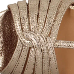 BOBBIES Daisy Cuir Lame Femme Or Sepia -Magasin De Chaussures De Mode bobbies daisy cuir lame femme or sepia 7