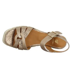 BOBBIES Hisa Cuir Lame Femme Or Sepia -Magasin De Chaussures De Mode bobbies hisa cuir lame femme or sepia 5