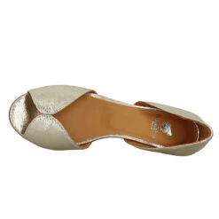 BOBBIES Samba Cuir Lame Femme Or Champagne -Magasin De Chaussures De Mode bobbies samba cuir lame femme or champagne 5