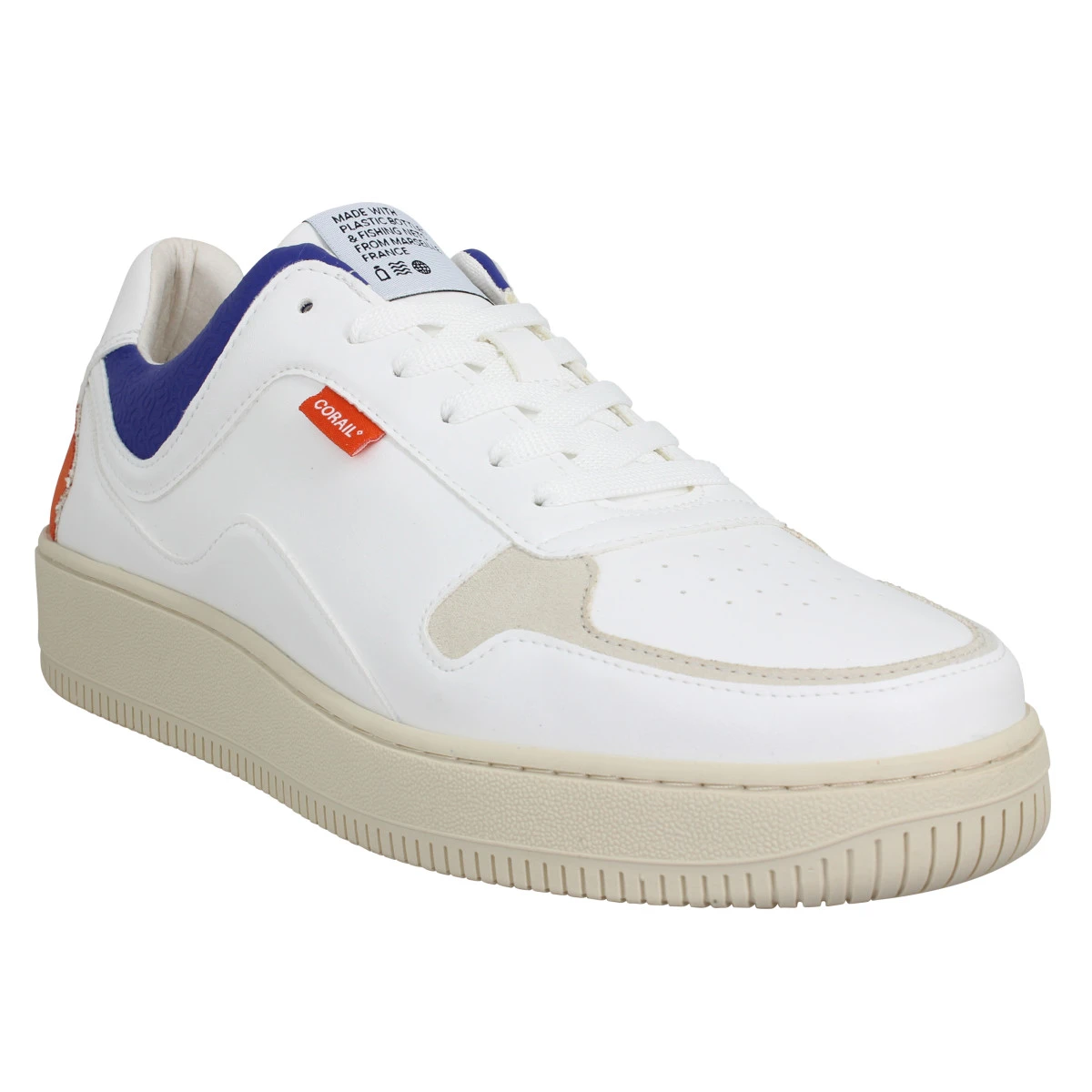 CORAIL Line 90 Bouteilles Recyclees Homme Blanc Navy 3 CORAIL Line 90 Bouteilles Recyclees Homme Blanc Navy