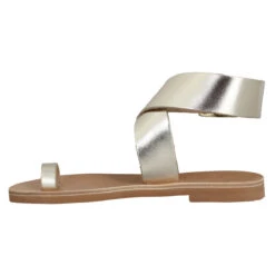 DELPHINE X VICTOR Tara Cuir Femme Gold -Magasin De Chaussures De Mode delphine et victor tara cuir femme gold 4