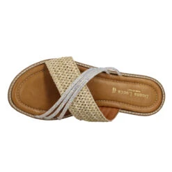 DONNA LUCCA 1605 Rafia Strass Femme Naturel -Magasin De Chaussures De Mode donna lucca 1605 rafia strass femme naturel 5