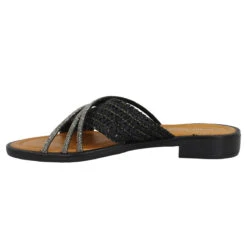 DONNA LUCCA 1605 Rafia Strass Femme Noir -Magasin De Chaussures De Mode donna lucca 1605 rafia strass femme noir 4