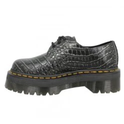 Dr. Martens Dr MARTENS 1461 Quad Wild Croc Emboss Femme Gunmetal -Magasin De Chaussures De Mode dr martens 1461 quad wild croc emboss femme gunmetal 4