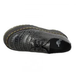 Dr. Martens Dr MARTENS 1461 Quad Wild Croc Emboss Femme Gunmetal -Magasin De Chaussures De Mode dr martens 1461 quad wild croc emboss femme gunmetal 5