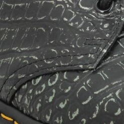 Dr. Martens Dr MARTENS 1461 Quad Wild Croc Emboss Femme Gunmetal -Magasin De Chaussures De Mode dr martens 1461 quad wild croc emboss femme gunmetal 7