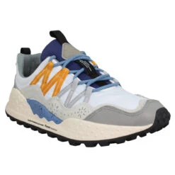 FLOWER MOUNTAIN Washi Suede Nylon Homme Gris Blanc