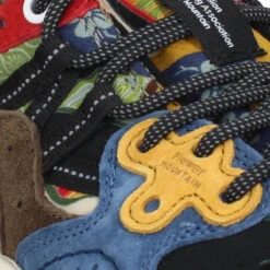 FLOWER MOUNTAIN Yamano Suede Cabuki Print Homme Royal Multi -Magasin De Chaussures De Mode flower mountain yamano suede cabuki print homme royal multi 7