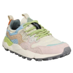 FLOWER MOUNTAIN Yamano Suede Nylon Femme Pink Beige