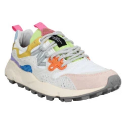 FLOWER MOUNTAIN Yamano Suede Nylon Femme White Pink