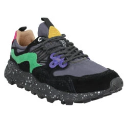 FLOWER MOUNTAIN Yamano Suede Nylon Homme Black Green