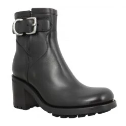 FREE LANCE Justy 7 Small Gero Buckle Cuir Lisse Femme Noir