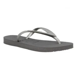HAVAIANAS Slim Kid Caoutchouc Enfant Gris + Argent