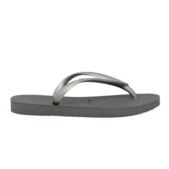 Magasin De Chaussures De Mode -Magasin De Chaussures De Mode havaianas slim kid caoutchouc enfant gris argent 2