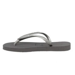 HAVAIANAS Slim Kid Caoutchouc Enfant Gris + Argent -Magasin De Chaussures De Mode havaianas slim kid caoutchouc enfant gris argent 4
