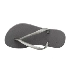 HAVAIANAS Slim Kid Caoutchouc Enfant Gris + Argent -Magasin De Chaussures De Mode havaianas slim kid caoutchouc enfant gris argent 5