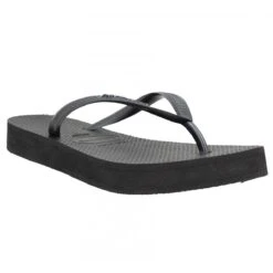 HAVAIANAS Slim Platform Caoutchouc Femme Noir