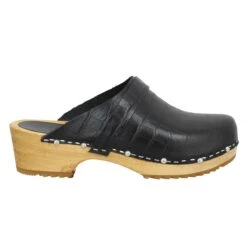 HOOF Chloe Studs Croco Femme Noir -Magasin De Chaussures De Mode hoof chloe studs croco femme noir 2