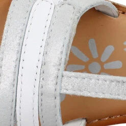 KICKERS Diamanto Suede Cuir Enfant Argent Blanc -Magasin De Chaussures De Mode kickers diamanto suede cuir enfant argent blanc 7