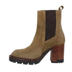 KOBRA 51 Velours Femme Taupe -Magasin De Chaussures De Mode kobra 51 velours femme taupe 4