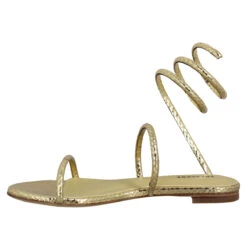 LOLA CRUZ 343 Print Reptile Femme Or -Magasin De Chaussures De Mode lola cruz 343 print reptile femme or 4