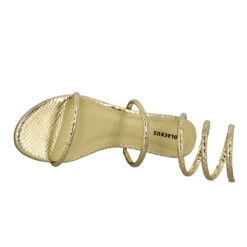 LOLA CRUZ 343 Print Reptile Femme Or -Magasin De Chaussures De Mode lola cruz 343 print reptile femme or 5