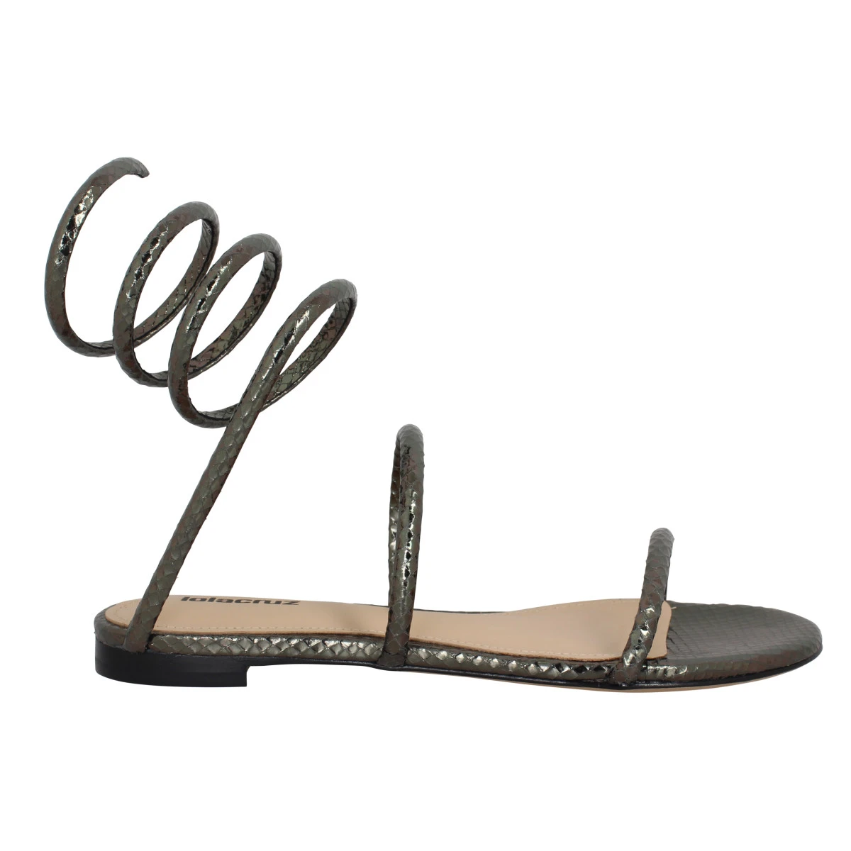 LOLA CRUZ 343 Print Reptile Femme Plomb 4 LOLA CRUZ 343 Print Reptile Femme Plomb â Image 2