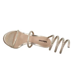 LOLA CRUZ 346 Cuir Print Reptile Femme Platine -Magasin De Chaussures De Mode lola cruz 346 cuir print reptile femme platine 5