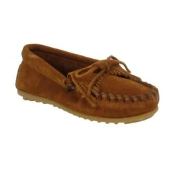 MINNETONKA Kilty Velours Enfant Marron