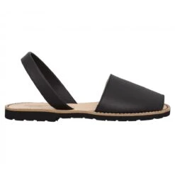 MINORQUINES Avarca Cuir Femme Noir -Magasin De Chaussures De Mode minorquines avarca cuir femme noir 2