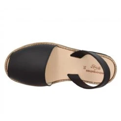 MINORQUINES Avarca Cuir Femme Noir -Magasin De Chaussures De Mode minorquines avarca cuir femme noir 5