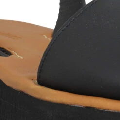 MINORQUINES Avarca Plateforme Cuir Femme Noir -Magasin De Chaussures De Mode minorquines avarca plateforme cuir femme noir 7