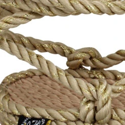 NOMADIC STATE OF MIND Romano Corde Femme Beige Gold -Magasin De Chaussures De Mode nomadic state of mind romano corde femme beige gold 7