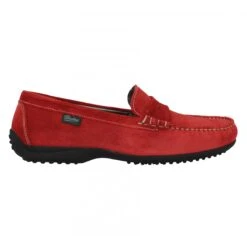 PARABOOT Corvette Velours Femme Rouge -Magasin De Chaussures De Mode paraboot corvette velours femme rouge 2