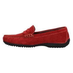 PARABOOT Corvette Velours Femme Rouge -Magasin De Chaussures De Mode paraboot corvette velours femme rouge 4