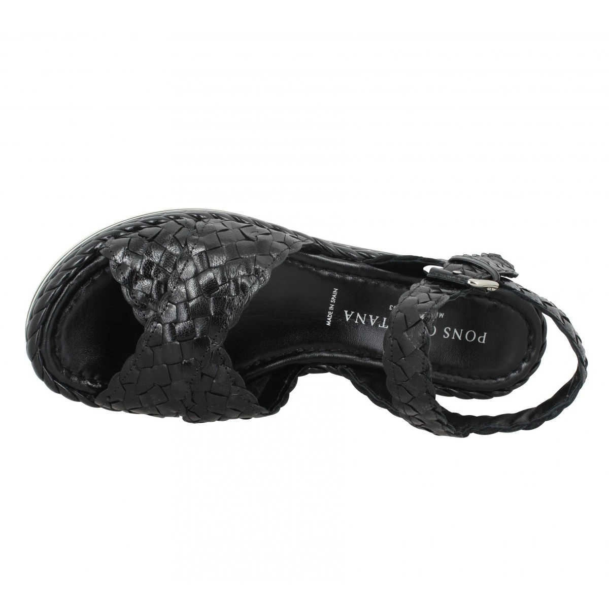 PONS QUINTANA 9798 Cuir Tresse Femme Noir 7 PONS QUINTANA 9798 Cuir Tresse Femme Noir – Image 5