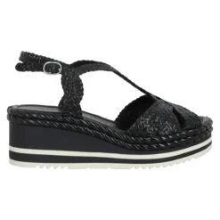 PONS QUINTANA 9821 Cuir Tresse Femme Noir -Magasin De Chaussures De Mode pons quintana 9821 cuir tresse femme noir 2