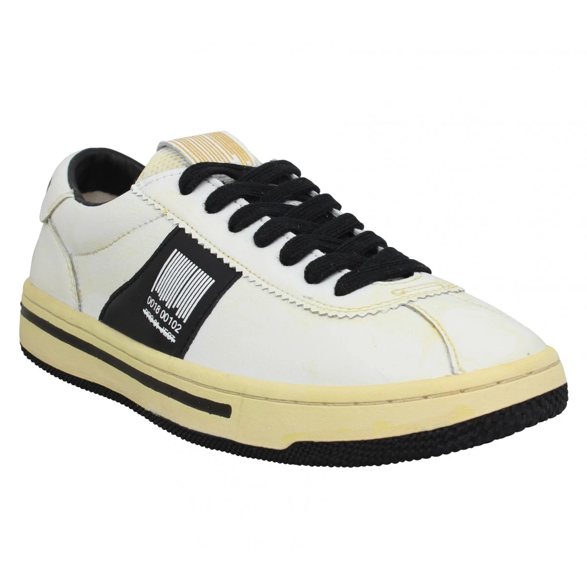 PRO 01 JECT P5LW Cuir Femme Blanc Noir 3 PRO 01 JECT P5LW Cuir Femme Blanc Noir