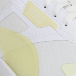 PUMA Kosmo Rider Tech Toile Femme Blanc Anis -Magasin De Chaussures De Mode puma kosmo rider tech toile femme blanc anis 7