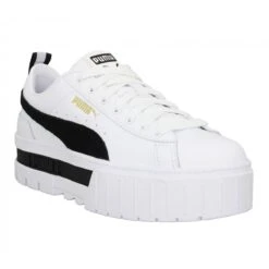 PUMA Mayze Cuir Femme Blanc
